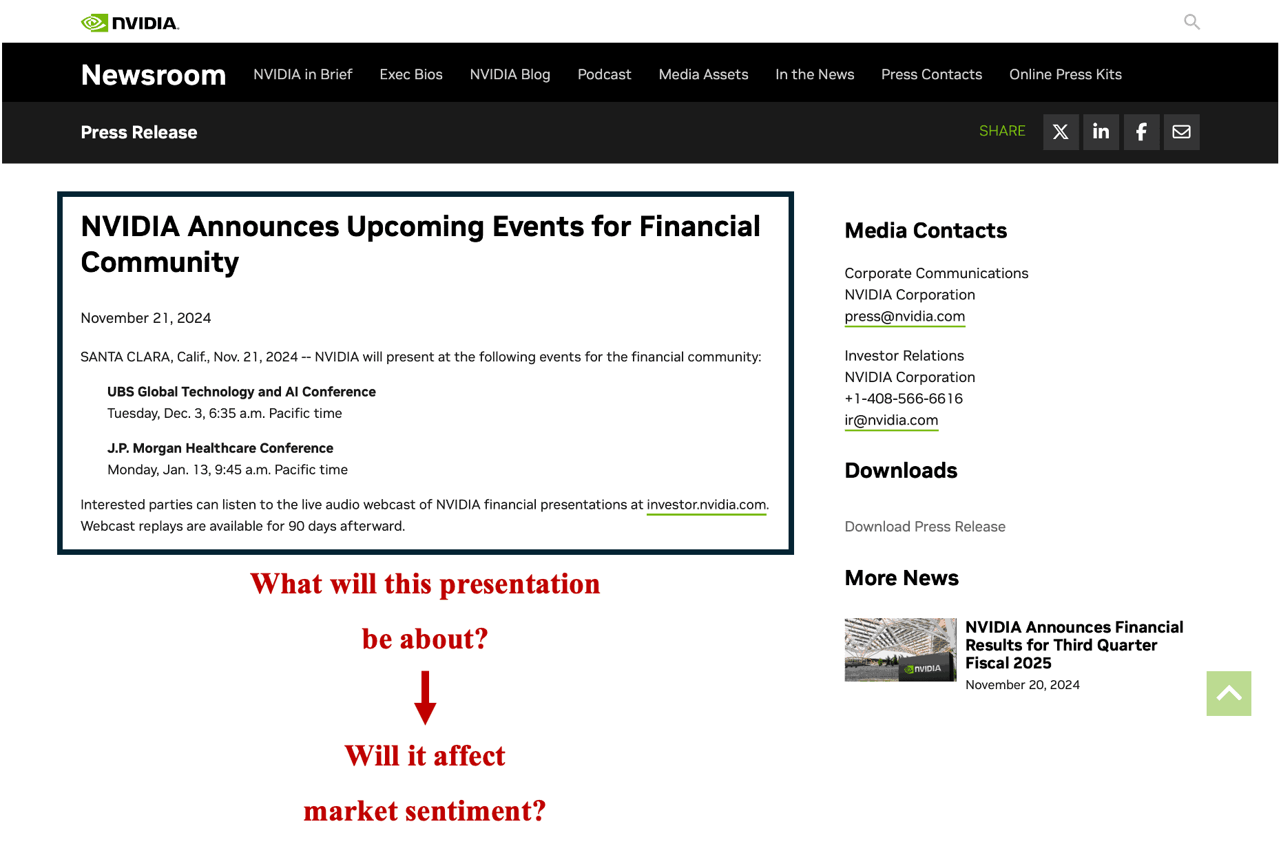 CFD Trading Strategy #4: Checking the company's upcoming disclosures or annoucements.