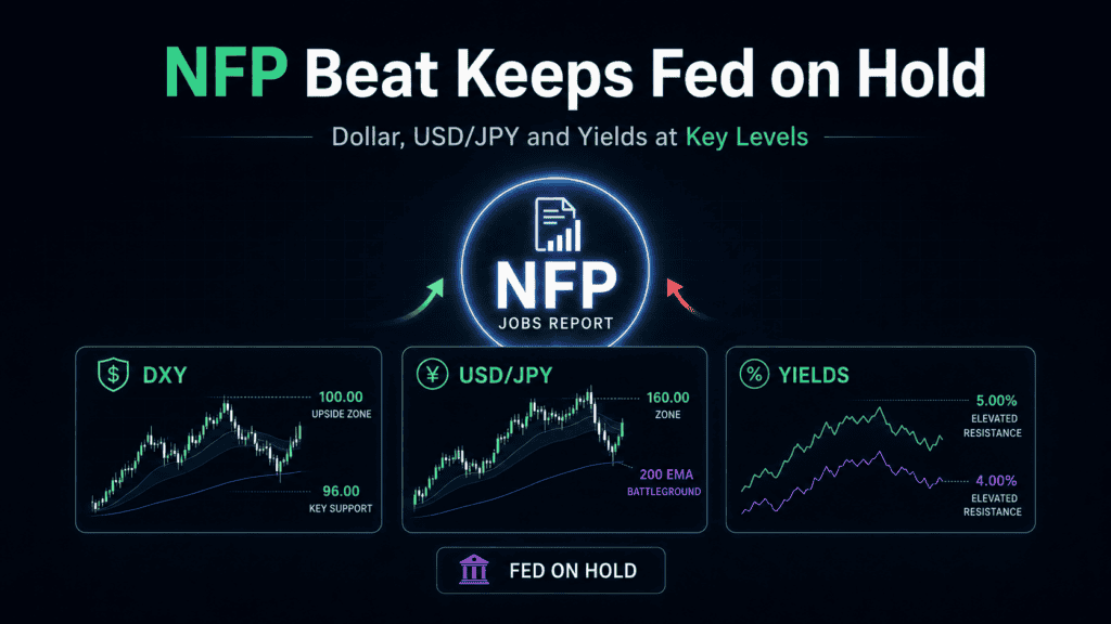 NFP Beat Supportive for DXY as Yields Climb